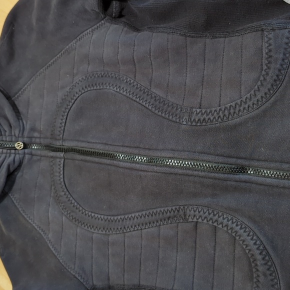 LULULEMON ATHLETICA WOMEN'S BLACK LOGO ZIP COTTON  JACKET - Picture 12 of 13